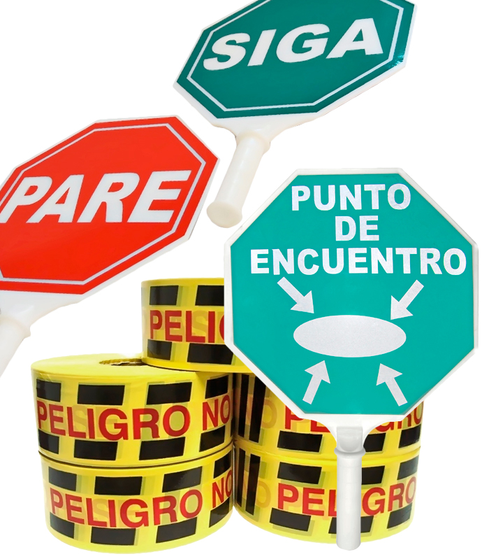 Venta de elementos para señalización y control vial en Bogotá.